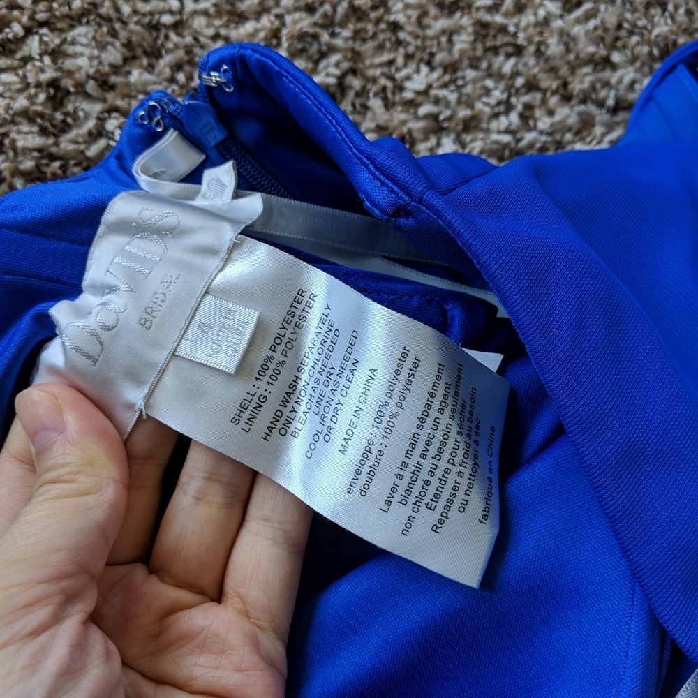 David Bridal Blue Multi dress